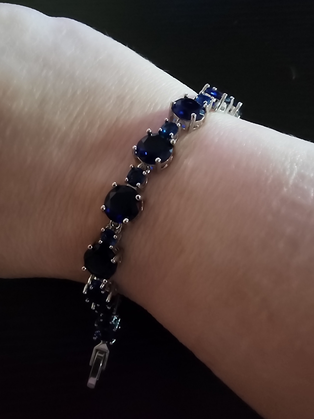 Elegant Blue Sapphire-Color Tennis Bracelet - Classic Women’s Jewelry